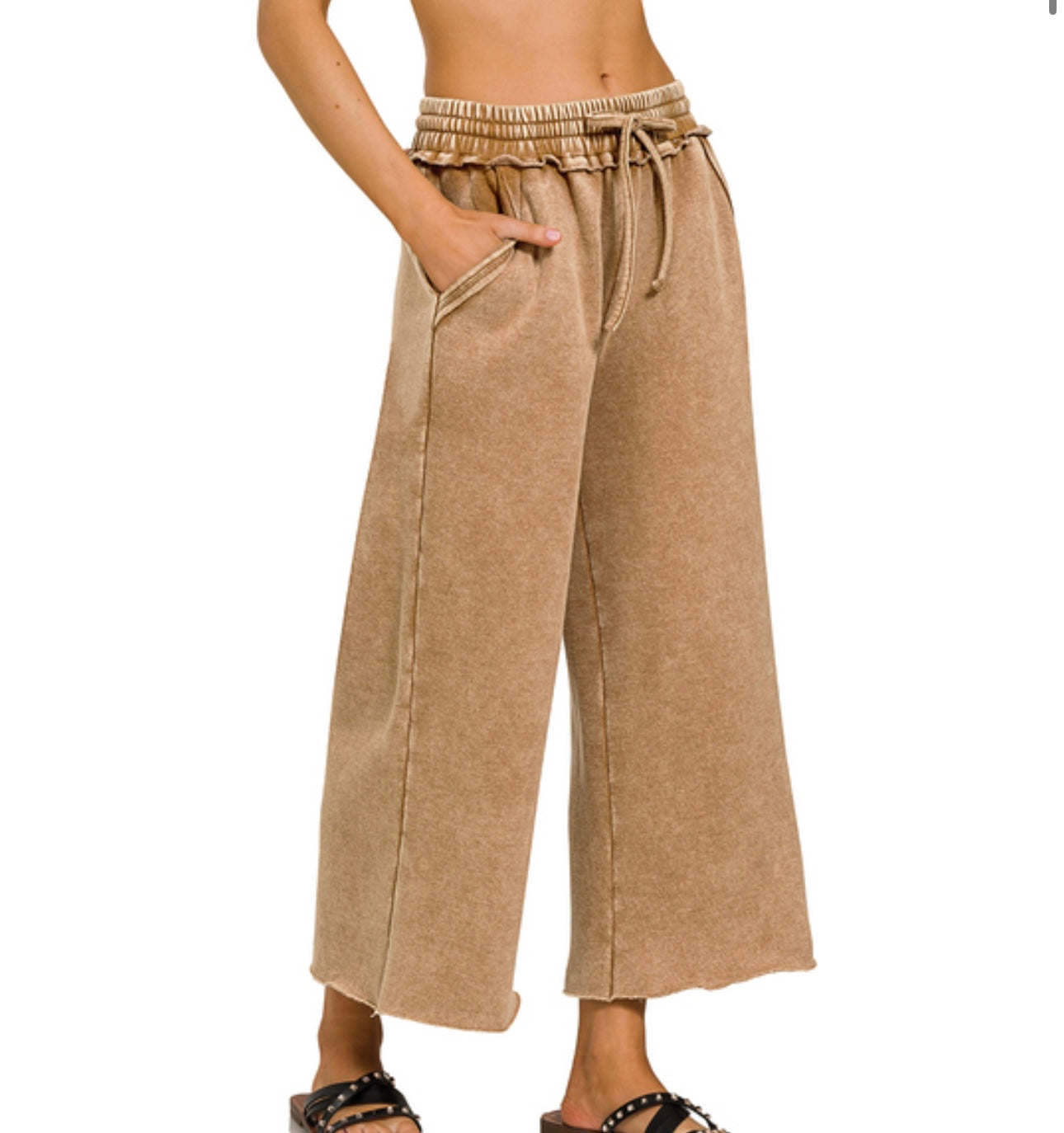 Acid Washed Palazzo Pants Pre-Order