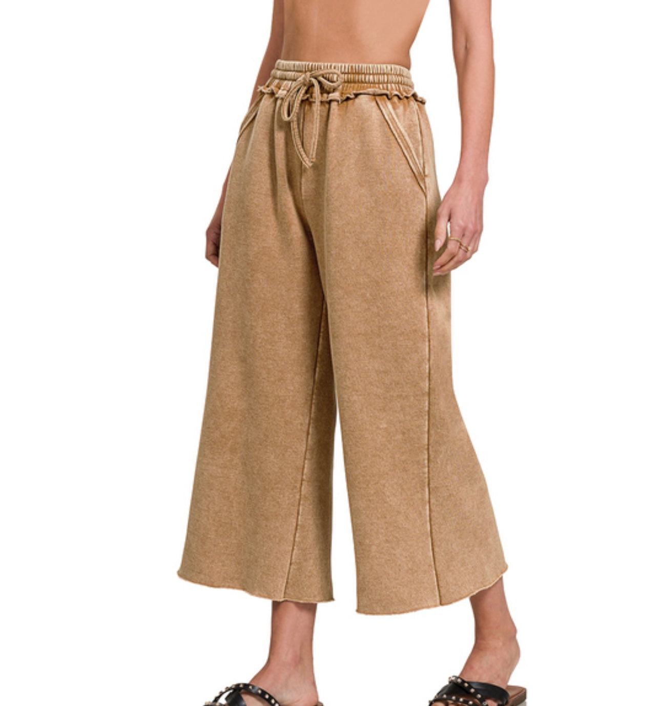 Acid Washed Palazzo Pants Pre-Order