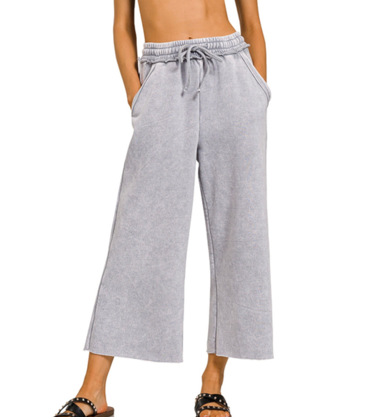 Acid Washed Palazzo Pants Pre-Order