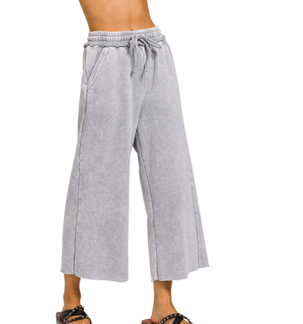 Acid Washed Palazzo Pants Pre-Order