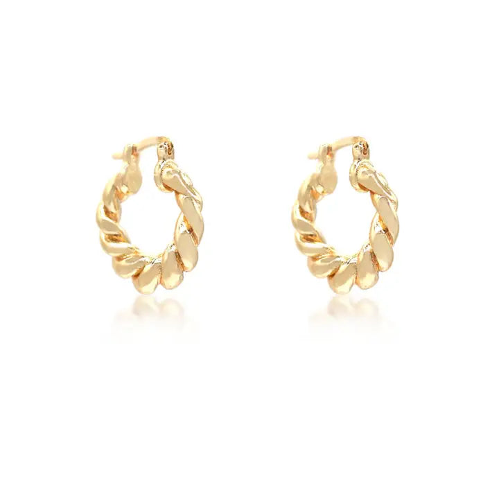 Twisted Hoop Latch Earring