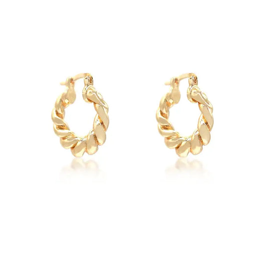 Twisted Hoop Latch Earring