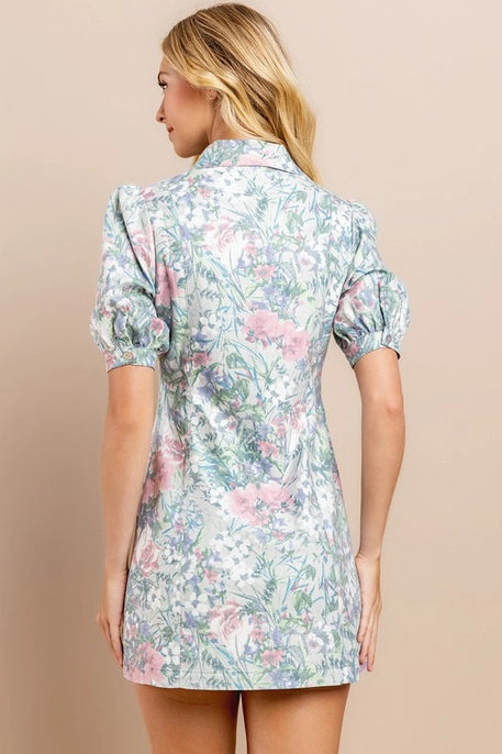 Nellie Floral Button Down Dress